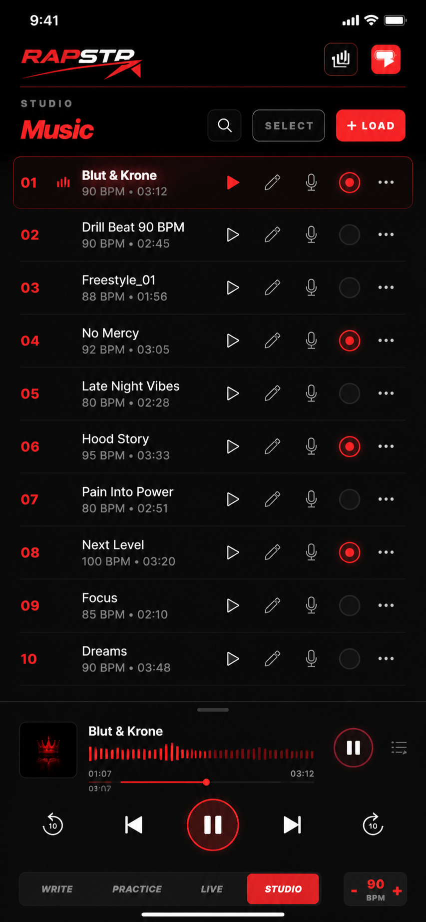 RAPSTAR app real screenshot 11