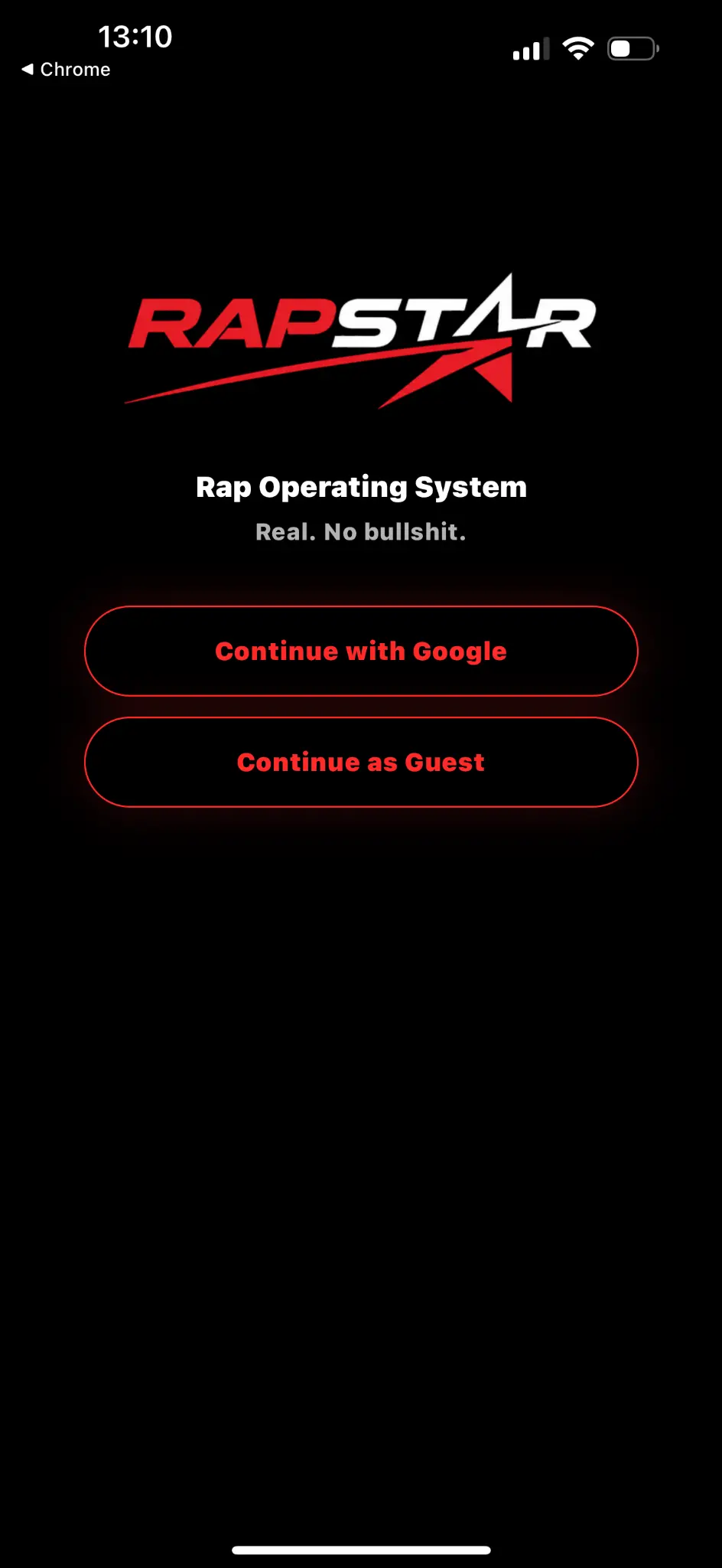 RAPSTAR app real screenshot 1