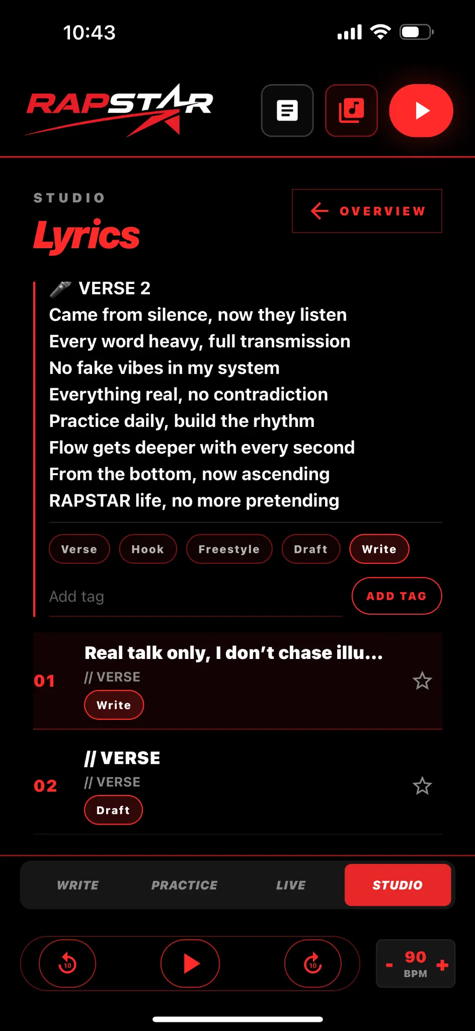 RAPSTAR app real screenshot 6